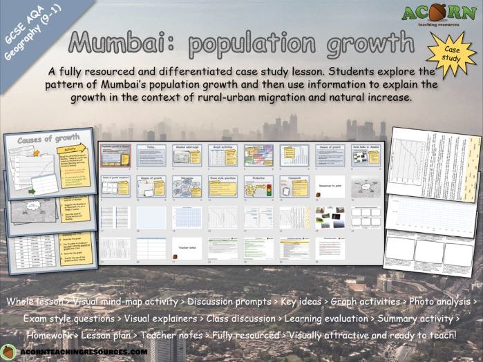 Urban issues and challenges - Mumbai (population growth)