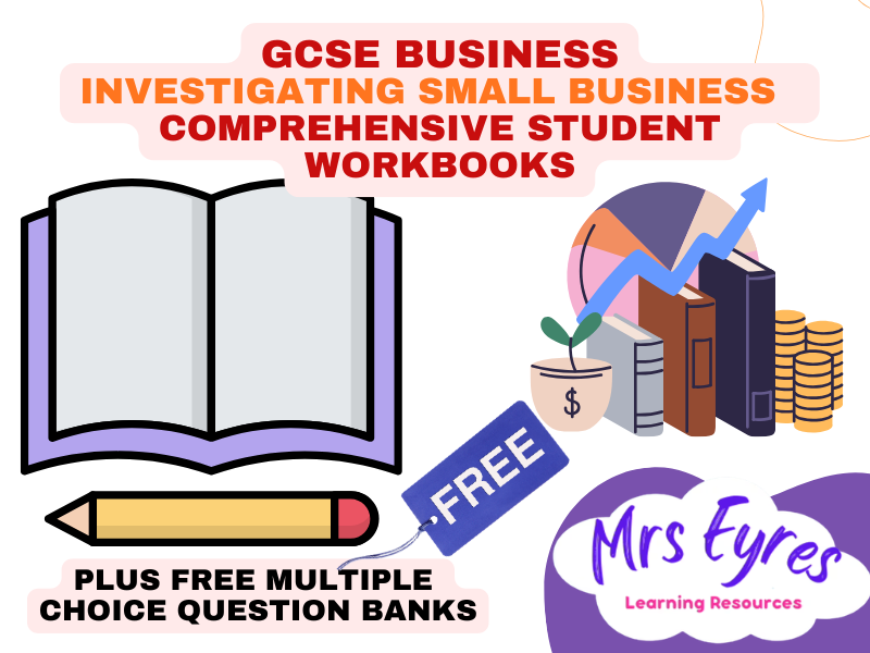 Edexcel GCSE Business Theme 1 Complete Workbook Bundle Investigating Small Business Lesson Booklets Revision Activities and Free MCQ Banks