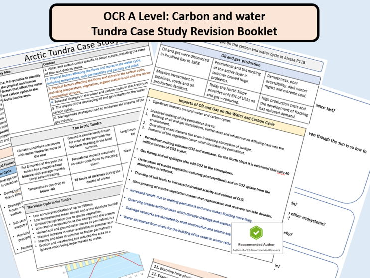 OCR A Level: Carbon and Water Arctic Tundra Case Study.
