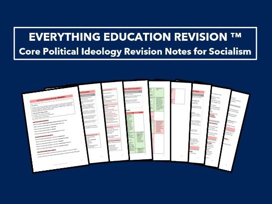 A-Level Edexcel Politics Core Political Ideology Revision Notes for Socialism