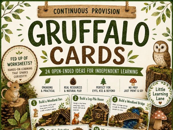 Gruffalo Continuous Provision Activity Cards