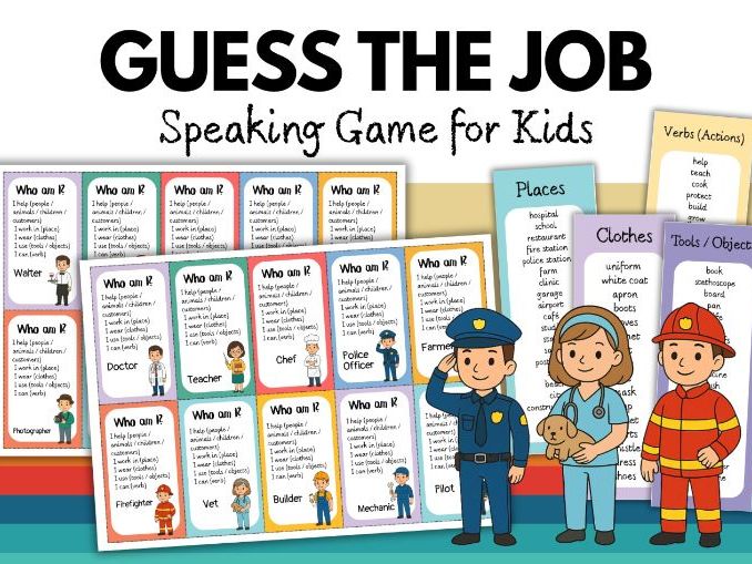 Guess the Job! – Who am I? Speaking Game for Kids
