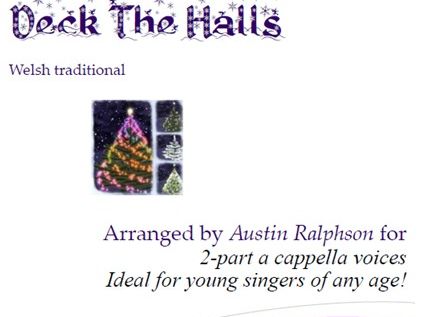 Deck The Halls - a cappella easy 2-part voices, for junior choir