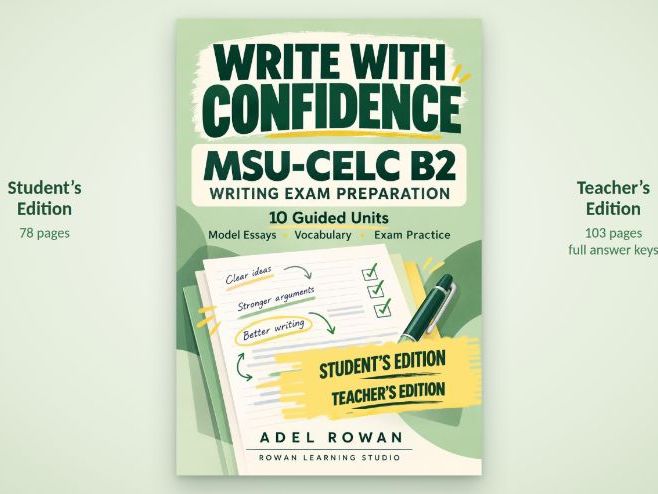 MSU-CELC B2 Writing Exam Preparation, Student's and Teacher's Editions