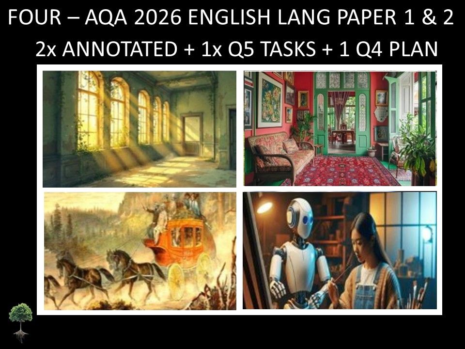FOUR - AQA PAPER 1 & 2 | 2026 FULL MOCKS | ANNOTATED | Q5 TASKS | Q4 PLAN