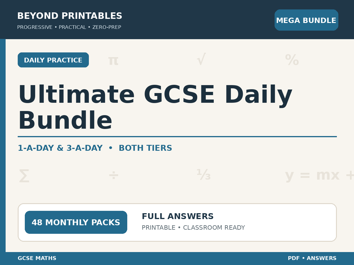 Ultimate GCSE Daily Maths Bundle | 1-a-Day & 3-a-Day | Both Tiers