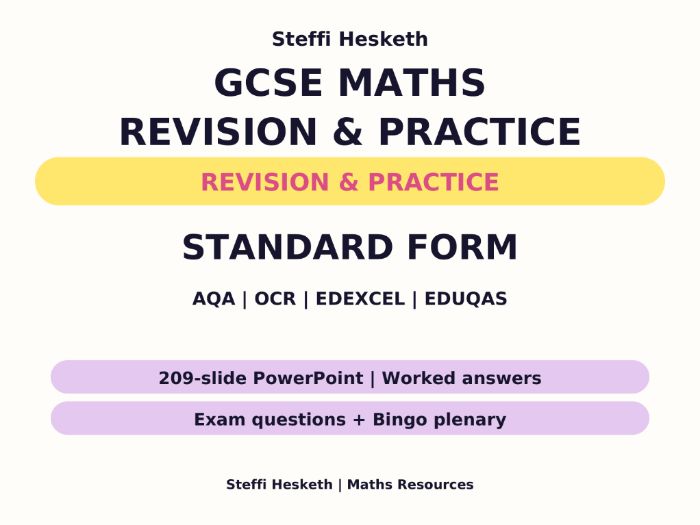 GCSE Standard Form Lesson – Foundation