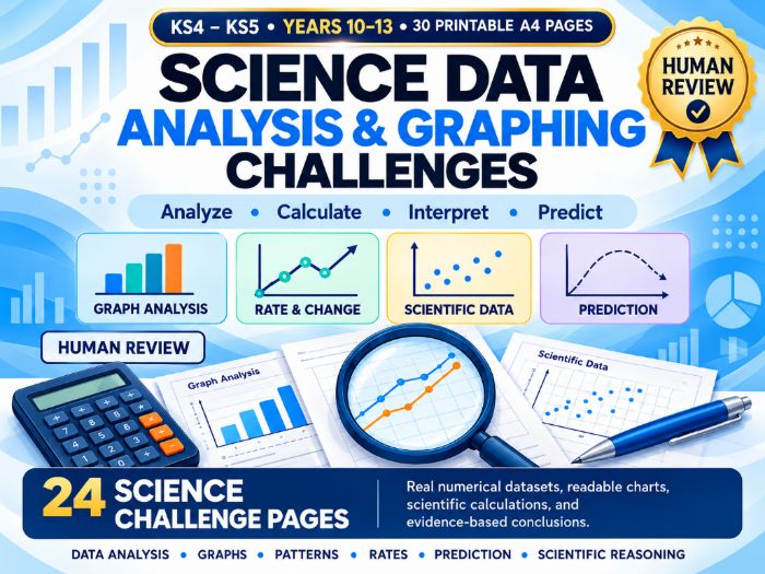 Science Data Analysis & Graphing Challenges  KS4–KS5  Scientific Data Skills