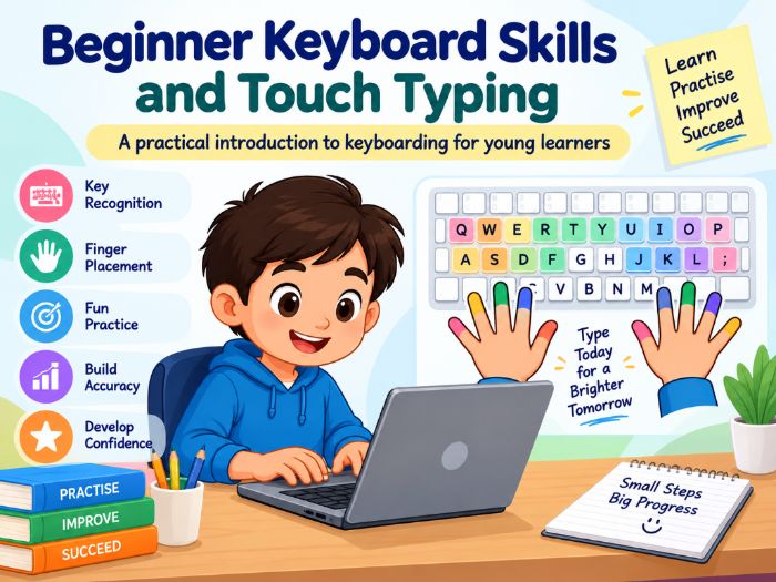 Beginner Keyboard Skills and Touch Typing