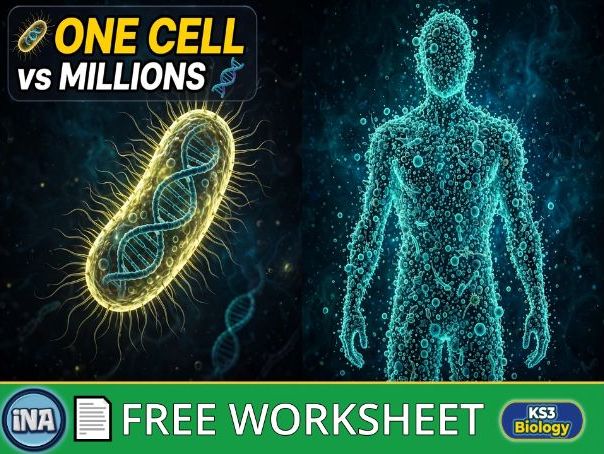 Multicellular and Unicellular Organisms - FREE KS3 Biology Worksheet