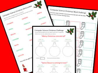 Computer Science Christmas BIG Worksheet Bundle