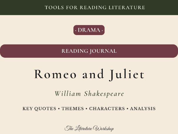 Romeo and Juliet – Reading Journal: Reading Log, Characters & Essay Planning