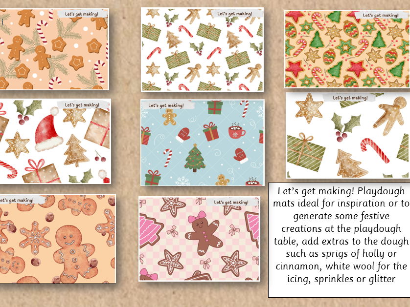 Festive Playdough Mats
