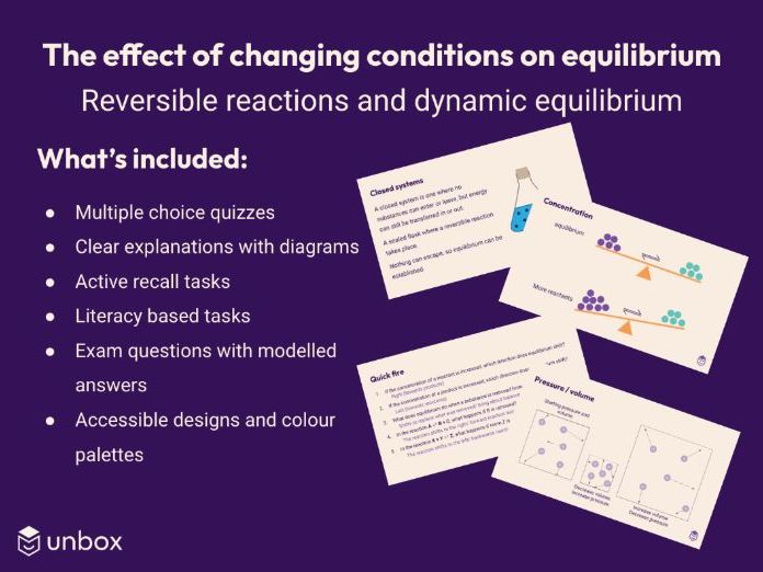 AQA GCSE 5.6.2.5 and 5.6.2.7 The effect of changing conditions on equilibrium