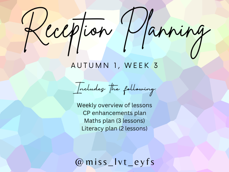 Reception Planning 26-27, Autumn 1, Week 3