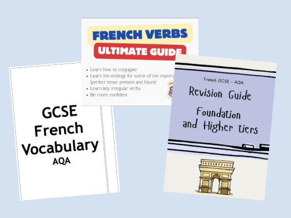 NEW GCSE 2026 French Revision Bundle (AQA) – All 4 Skills + Verbs + Full Vocabulary