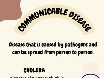 Communicable disease display infographic