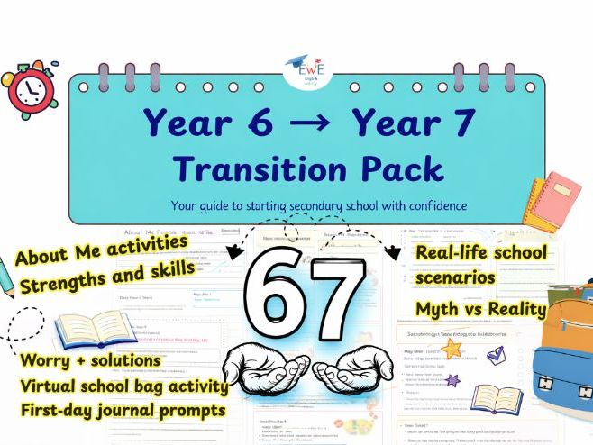 Year 6 → Year 7 Transition Pack - worksheets + activities workbook