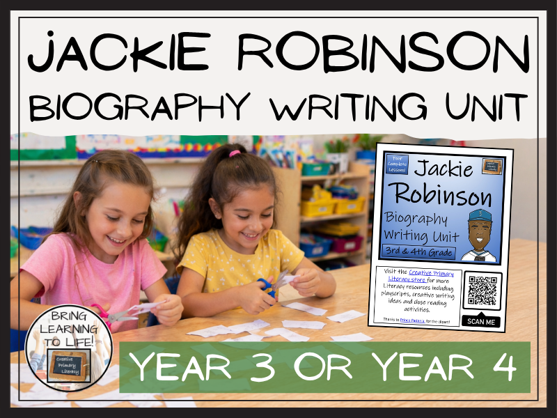 Jackie Robinson Biography Writing Unit | Year 3 or Year 4