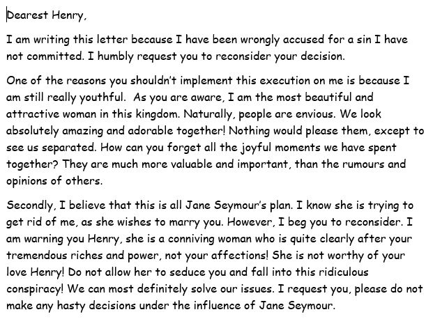 Tudors persuasive letter writing