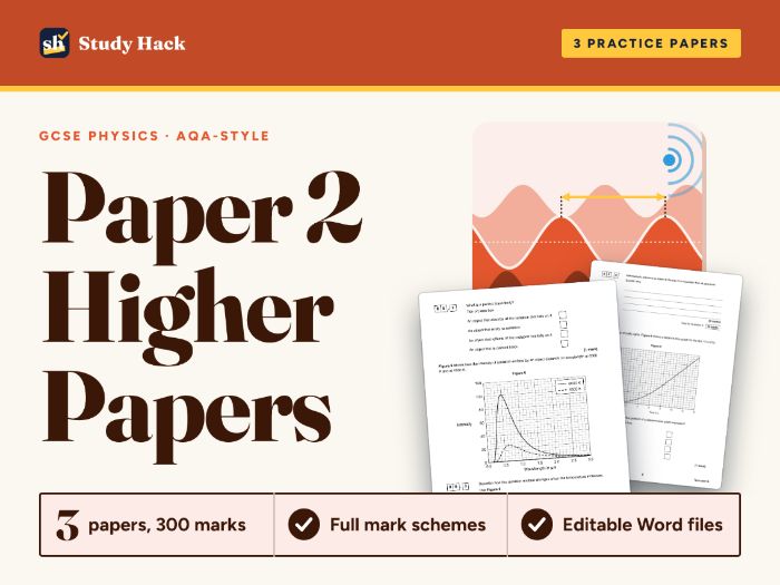 GCSE Physics Paper 2 Higher: 3 Full Practice Papers with Mark Schemes (AQA-style)
