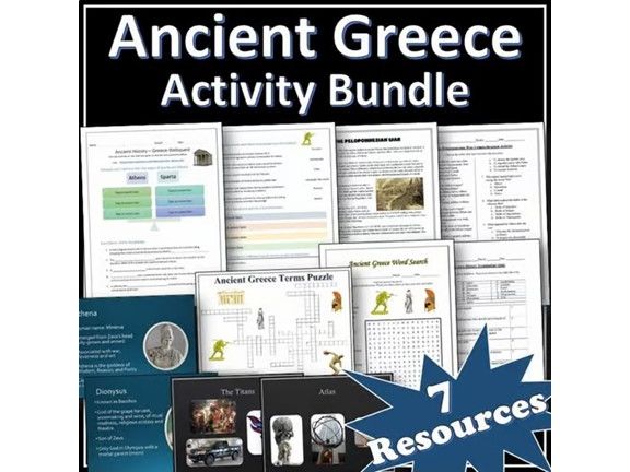 Ancient Greece - History Activity Bundle | Webquest | Puzzles | EDITABLE