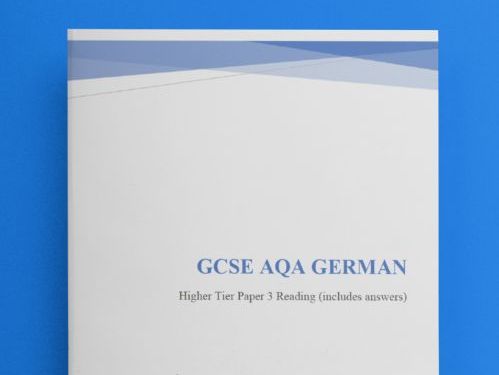 GCSE German Reading Foundation Tier (Revision/Practice Test)