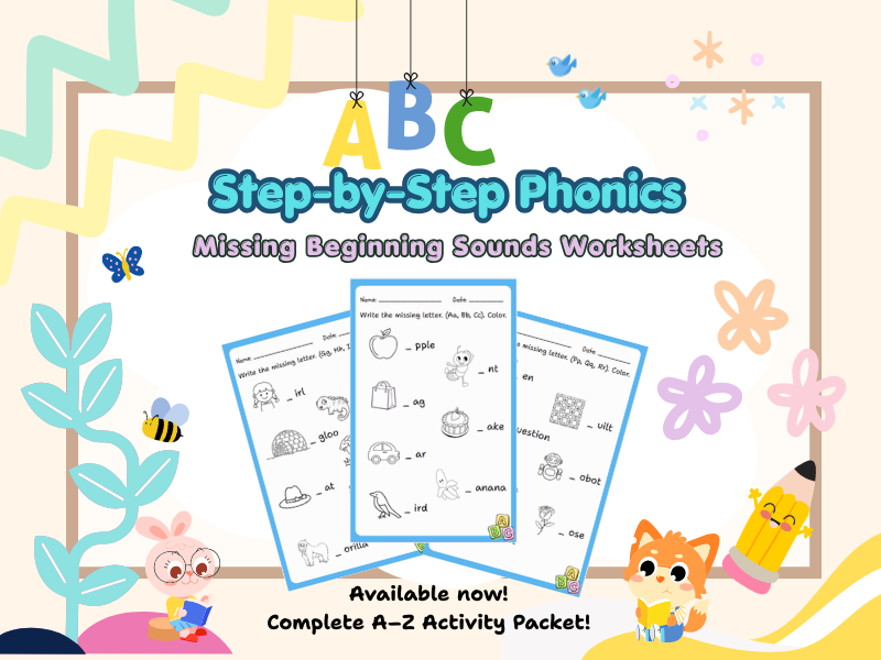 Step-by-Step Phonics: Missing Beginning Sounds A-Z