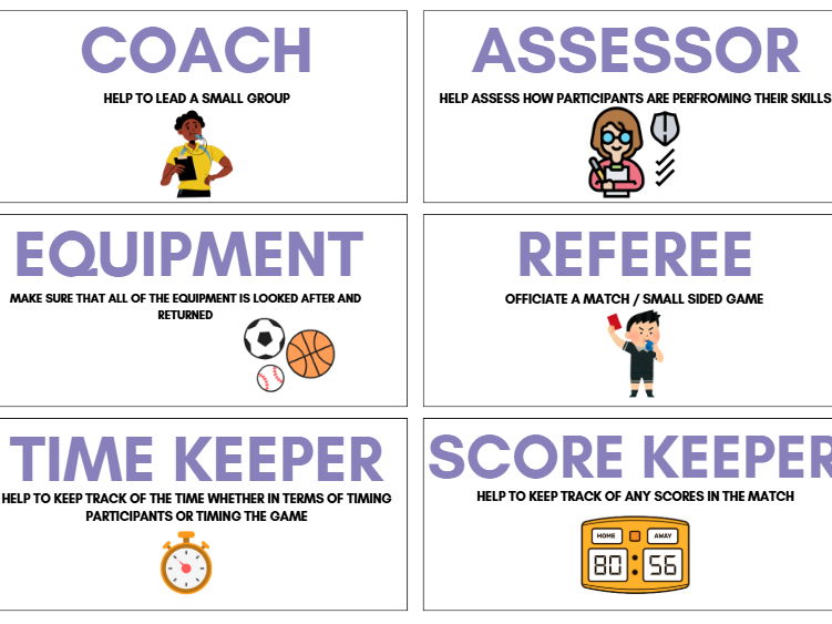 PE Non-Participant Role Lanyard Cards