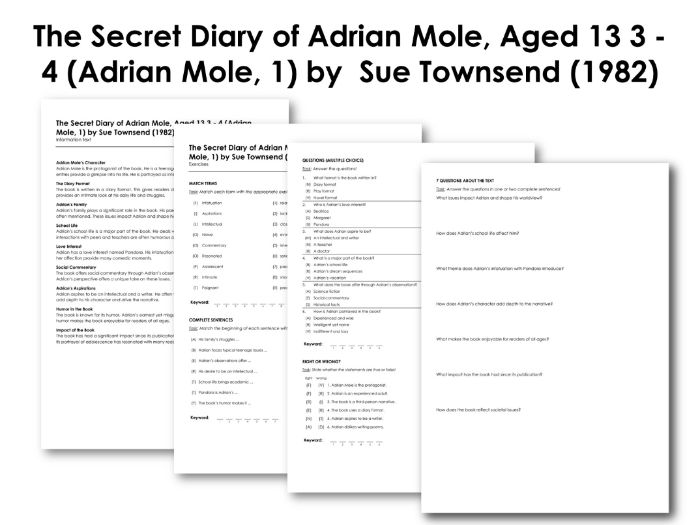 The Secret Diary of Adrian Mole, Aged 13 3 - 4 (Adrian Mole, 1) by Sue