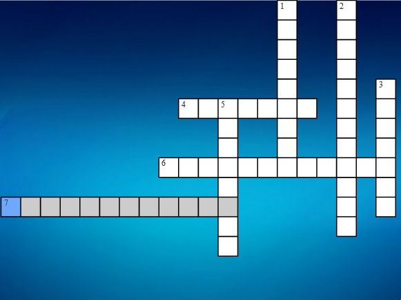 Crossword puzzle "plant and animal cells"