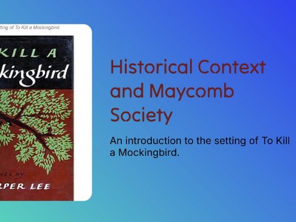 KS3 - To Kill a Mockingbird – Lesson 1: Context, Atmosphere & Maycomb’s Hierarchy