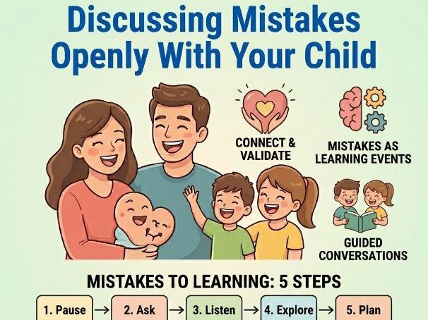 Discussing Mistakes Openly With Your Child: A Parent Reflection Guide & Growth