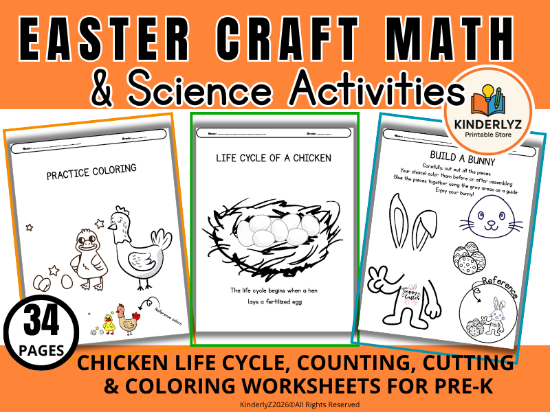 Spring Easter Learning Pack for Kindergarten