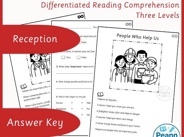 Reception Reading Comprehension - People Who Help Us