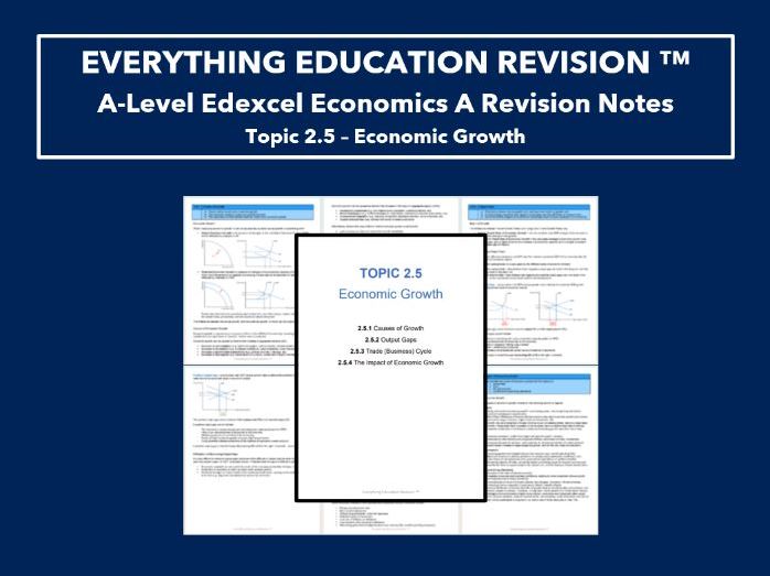 A-Level Edexcel Economics Revision Notes for Topic 2.5 – Economic Growth