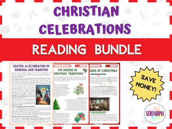 BUNDLE || Christian Celebrations || NO PREP LESSONS | Reading Passages & Writing