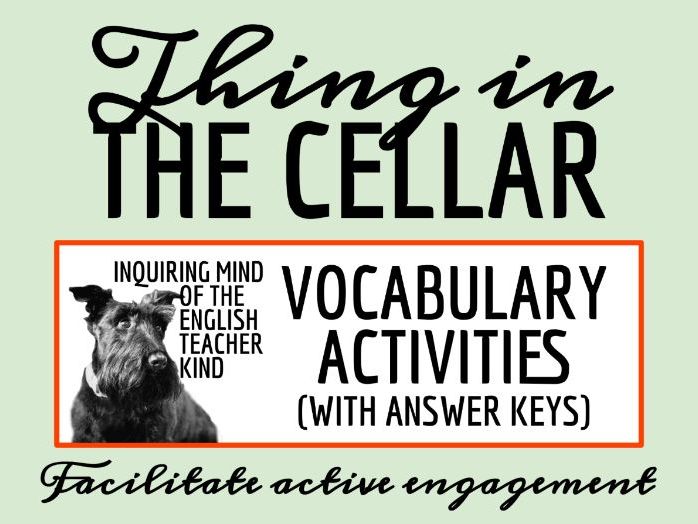 "The Thing in the Cellar" by David H. Keller Vocabulary Games (Halloween Horror Story)