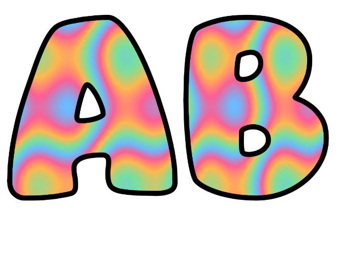 Candy Swirl Marble Bubble Letters | Patterned Bulletin Board Letters | Classroom Display Pack