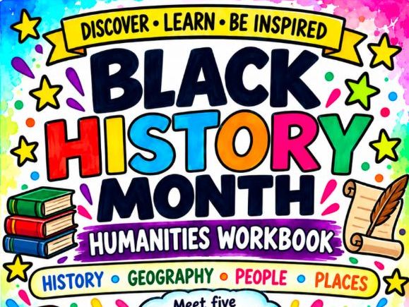 Black History Month Humanities 12 Page Printable Workbook