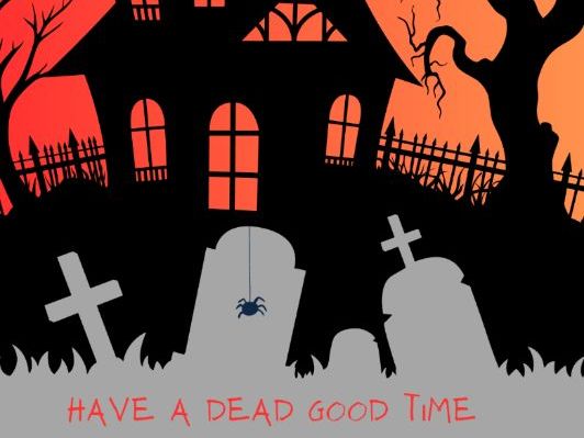 Halloween Haunted House Cross Stitch Pattern Design For the Spooky Have A Dead Good Time Gothic