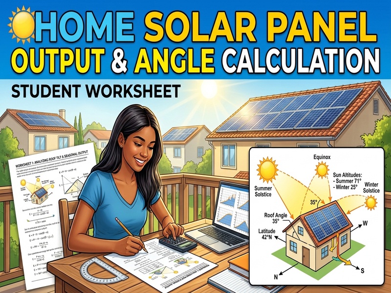 Home Solar Panel Output & Angle Calculation