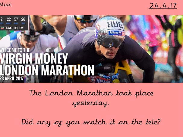 London Marathon Maths Lesson