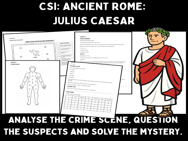 CSI Ancient Rome: Who Killed Julius Caesar? Murder Mystery Investigation