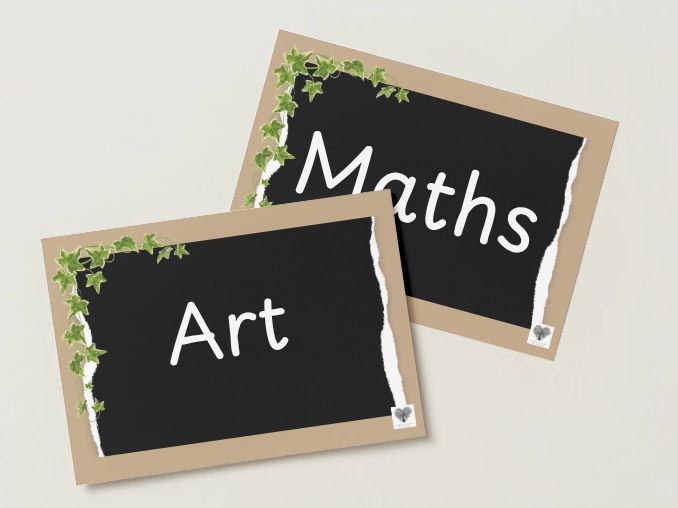 Subject Display Signs