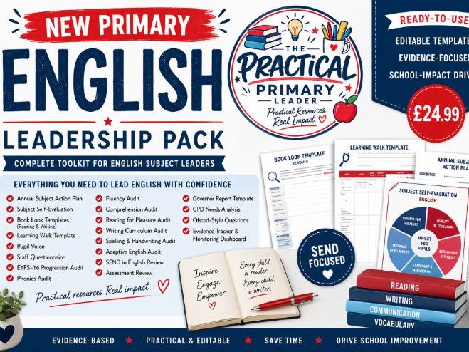 Primary English Subject Leader Toolkit – Audit, Monitoring & Action Plan