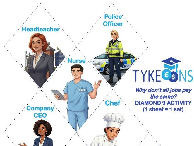 Jobs and pay diamond 9 activity (KS2)