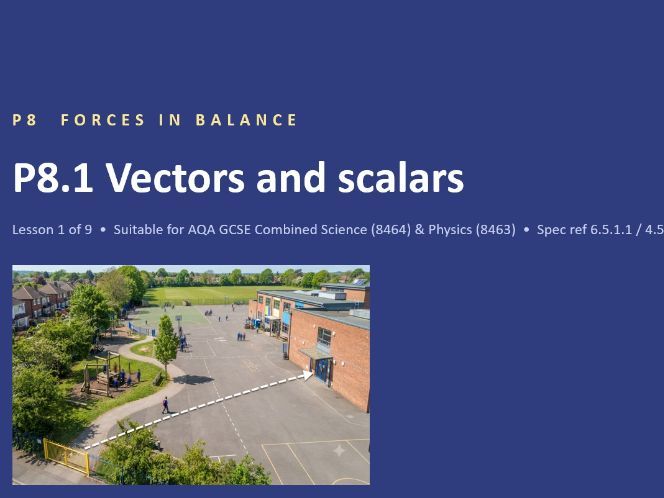 FREE P8.1 Vectors and Scalars  (AQA GCSE Combined Trilogy and Separate Physics)