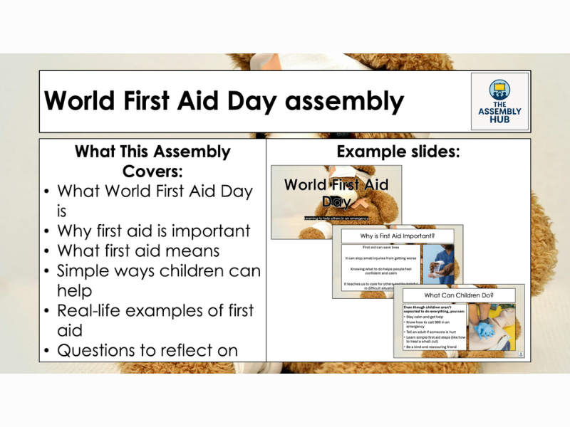 World First Aid Day Assembly PowerPoint – KS1 & KS2 Primary Emergency Awareness Resource