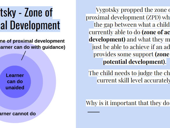 AAQ - Early Childhood Development - Vygotsky - Zone of Proximal Development